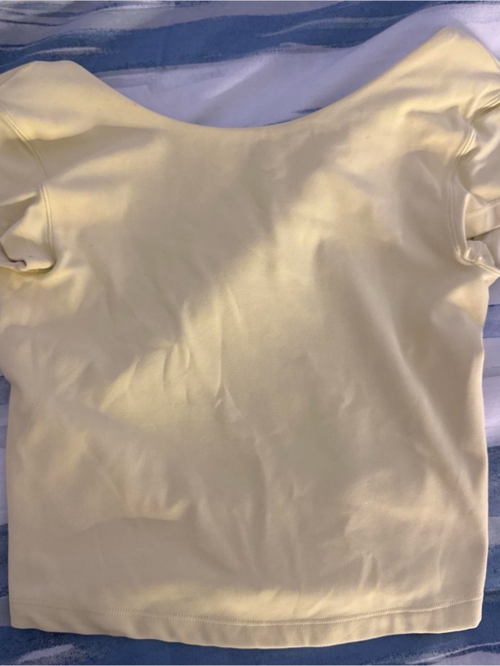 aerie Scoop Neck Short Sleeve Top - Pale Yellow